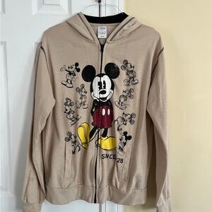 Disney Beige Zip-Up Jacket